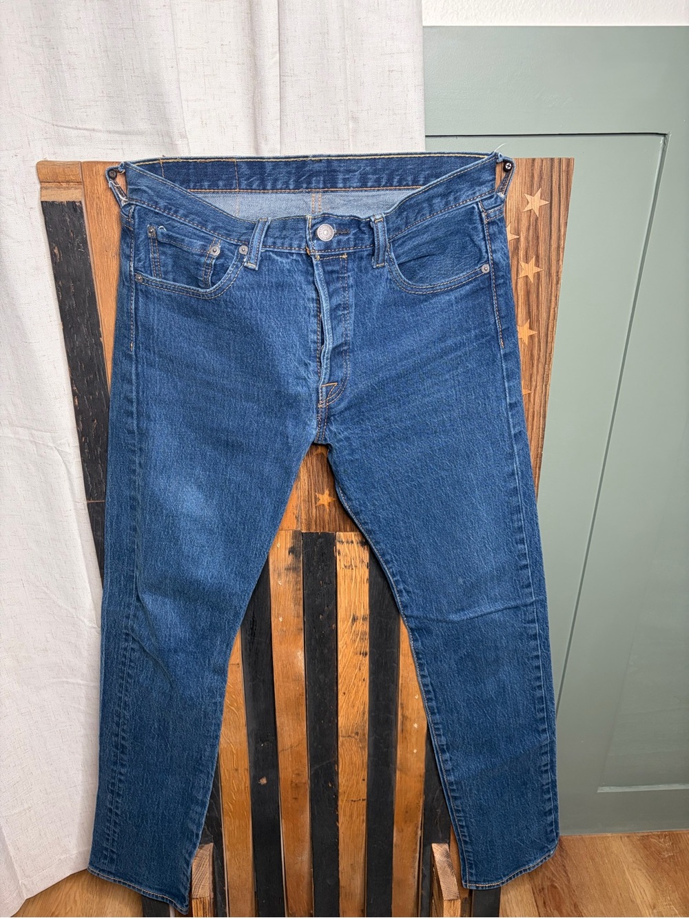 Levi's Men's Slim Straight Jeans - Dark Blue Denim